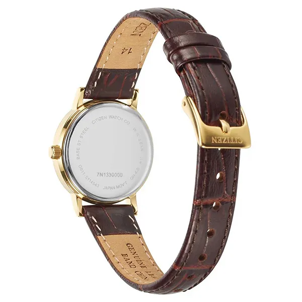 Đồng Hồ Nữ Citizen Quartz EU6092-08A Màu Nâu Trắng