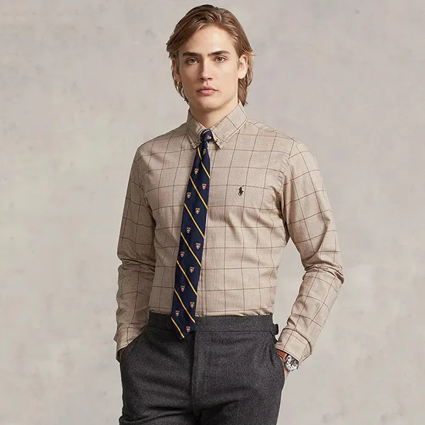 Áo Sơ Mi Nam Ralph Lauren Classic Fit Checked Twill Shirt Màu Nâu Size S - Thời trang - Vua Hàng Hiệu