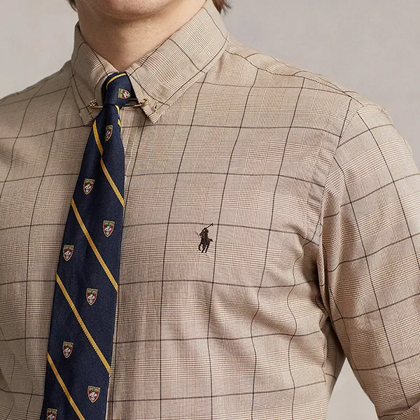 Áo Sơ Mi Nam Ralph Lauren Classic Fit Checked Twill Shirt Màu Nâu Size S - Thời trang - Vua Hàng Hiệu