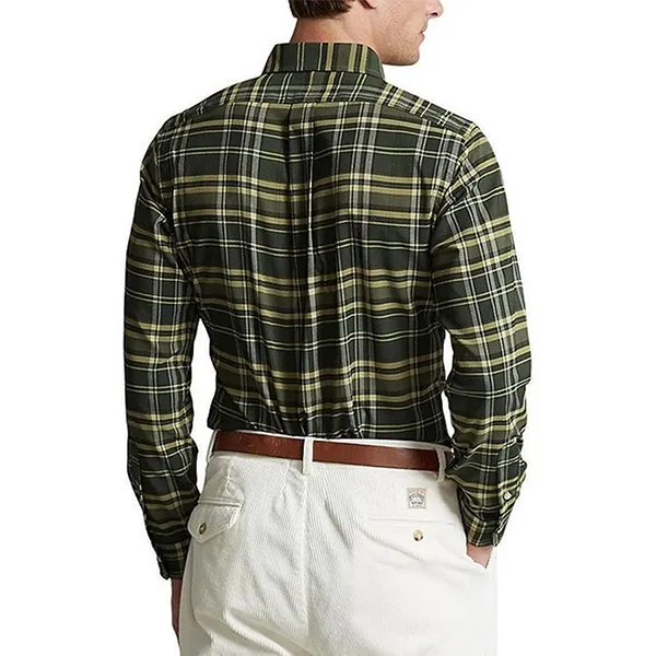 Áo Sơ Mi Nam Ralph Lauren Classic-Fit Olive Multi Plaid Oxford Long-Sleeve Woven Shirt Màu Xanh Size XS - Thời trang - Vua Hàng Hiệu