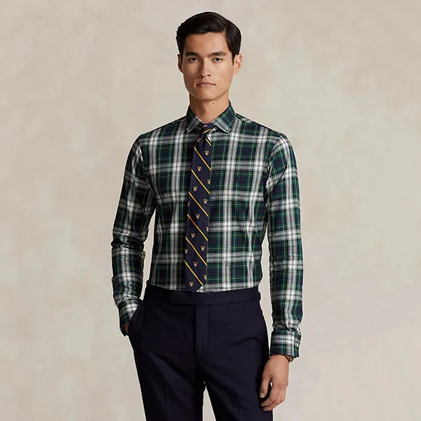 Áo Sơ Mi Nam Ralph Lauren Classic Fit Plaid Twill Shirt 588001 Màu Xanh/Xám Size XS - Thời trang - Vua Hàng Hiệu
