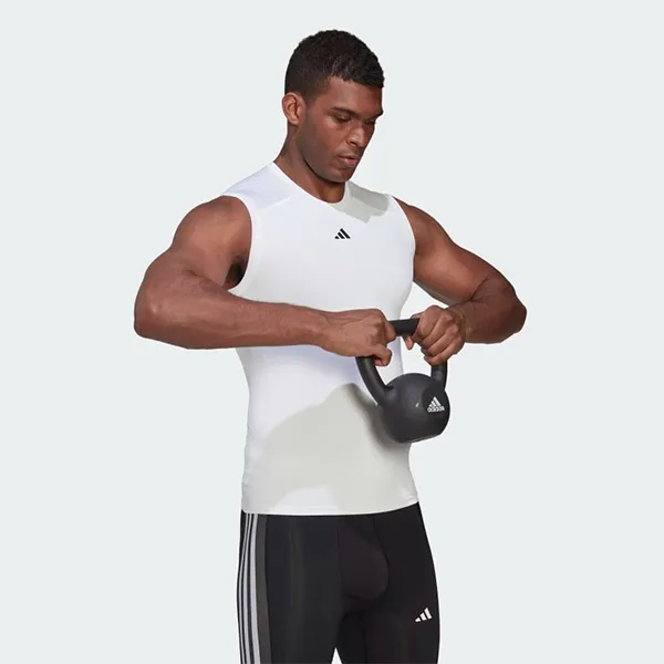 Áo Ba Lỗ Nam Adidas Techfit Training Sleeveless Tee HD3529 Màu Trắng Size S - Thời trang - Vua Hàng Hiệu
