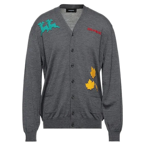 Áo Cardigan Dsquared2 S71HA1100 Họa Tiết Màu Xám Size M