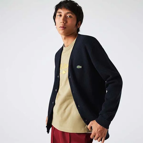 Áo Cardigan Nam Lacoste Men's Golf Màu Xanh Navy Size 3 - Thời trang - Vua Hàng Hiệu