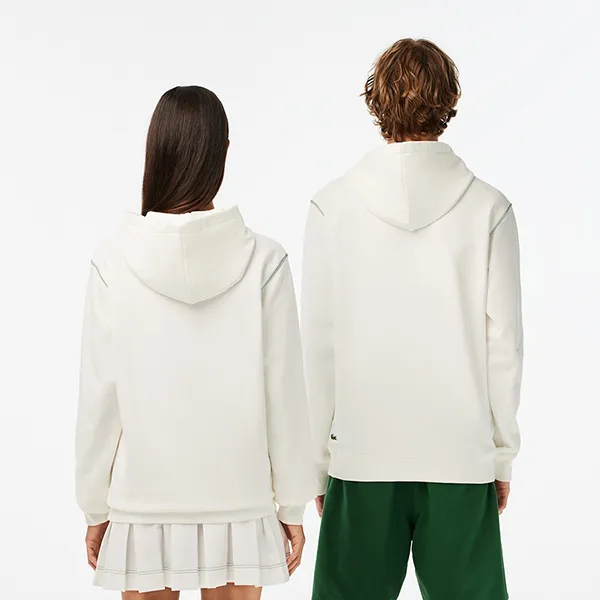 Áo Hoodie Lacoste Unisex Sport Roland Garros Edition Hoodie SH6270-51 Màu Trắng Size XS