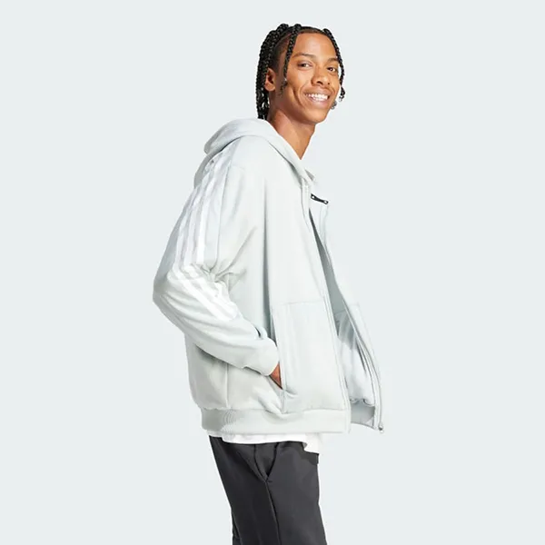 Áo Khoác Adidas 3 Sọc Future Icons IJ8862 Màu Xám Size S