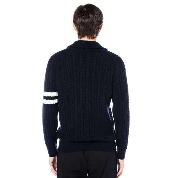 Áo Khoác Len Nam Lacoste Cable Zip-Up Cardigan AH202E 53N HDE Màu Xanh Navy Size 4 - Thời trang - Vua Hàng Hiệu