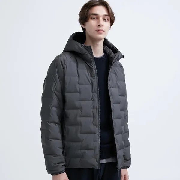 Áo Khoác Lông Vũ Uniqlo Warm Padded Parka Dark Grey 464021-08 Màu Đen Xám Size S