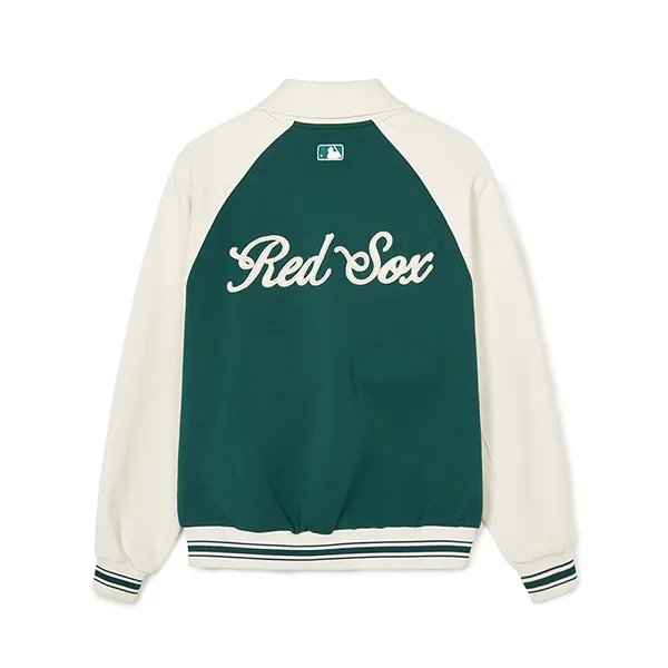 Áo Khoác MLB Jersey Naglan Varsity Boston Red Sox 3AJPV1641-43GND Phối Màu Xanh Green