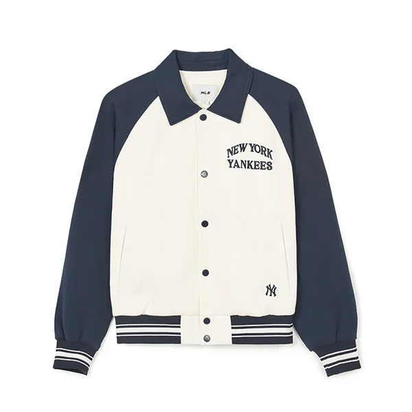 Áo Khoác MLB Jersey Naglan Varsity New York Yankees 3AJPV1641-50NYD Phối Màu Xanh Navy