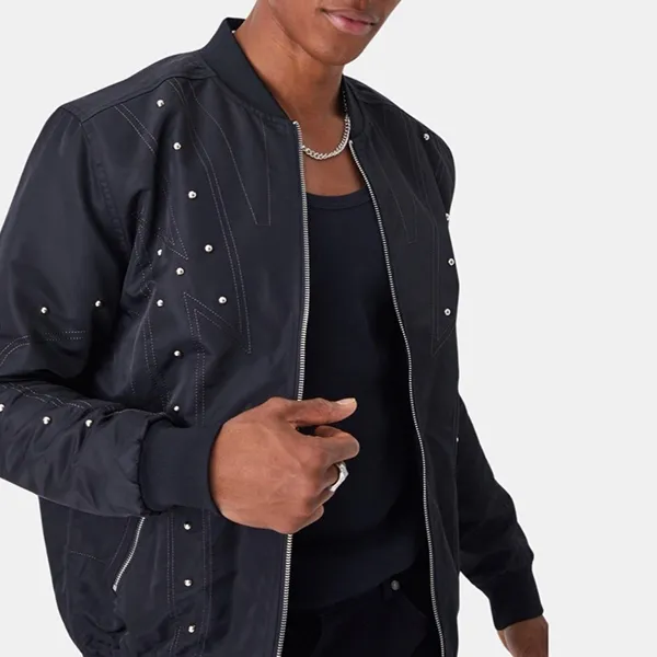 Áo Khoác Nam Boohooman Tán Đinh BMM59751 Màu Đen Size XS - Thời trang - Vua Hàng Hiệu