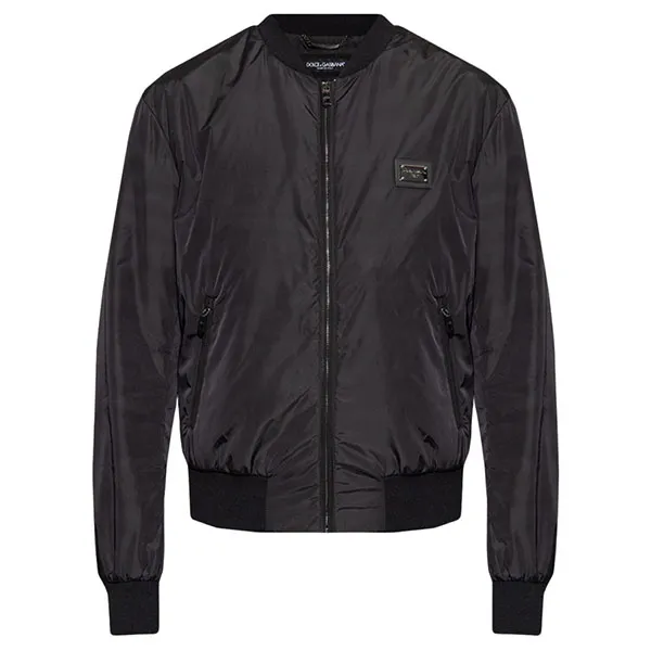 Áo Khoác Nam Dolce & Gabbana D&G Bomber Jacket G9ABPT Màu Đen Size 46