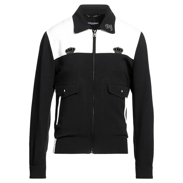 Áo Khoác Nam Dolce & Gabbana D&G Embellished Two-tone Crepe Track Jacket G9QQ6Z Màu Đen Trắng Size 48 - Thời trang - Vua Hàng Hiệu