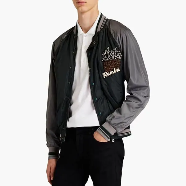 Áo Khoác Nam Dolce & Gabbana D&G Rumba Jacket G9HV1Z Màu Xám Xanh Size 44