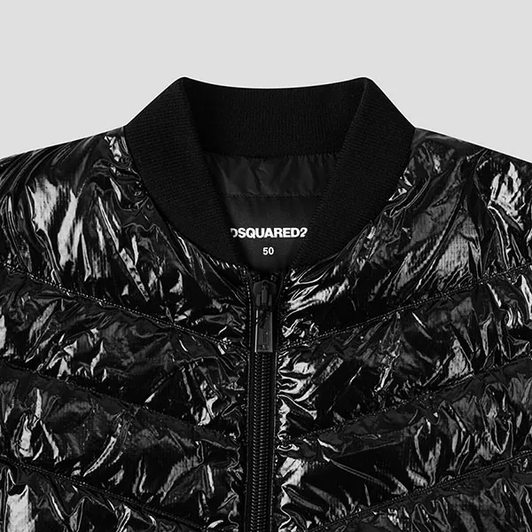 Áo Khoác Nam Dsquared2 Black With Logo Embroidered S74AM1278 S54056 900 Màu Đen