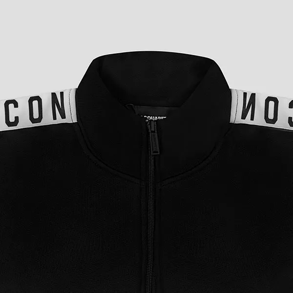 Áo Khoác Nam Dsquared2 Black With Tape Logo S79HG0013S25497_900 Màu Đen Size M