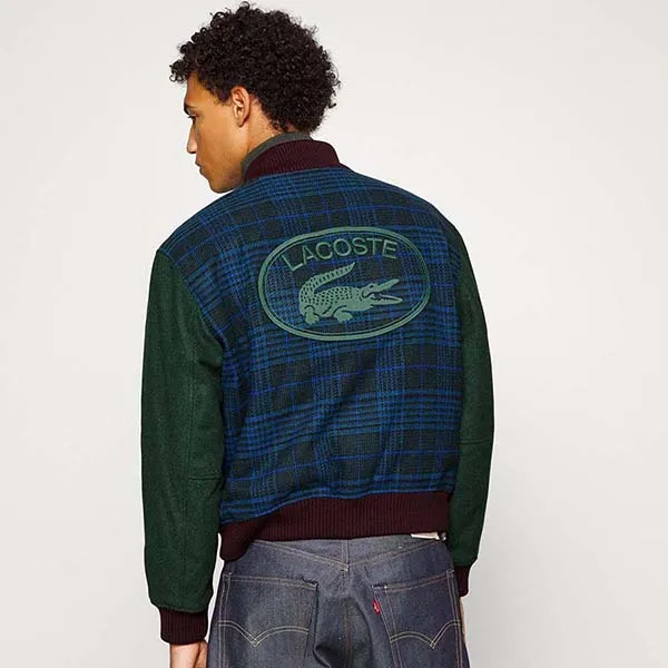 Áo Khoác Nam Lacoste Branded Back Varsity Jacket BH0373 - V48 Phối Màu Size L - Thời trang - Vua Hàng Hiệu