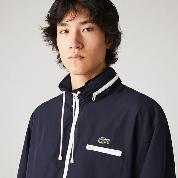 Áo Khoác Nam Lacoste Men's Lightweight Water-Resistant Hooded Windbreake BH1933 HDE Màu Xanh Navy Size 48 - Thời trang - Vua Hàng Hiệu