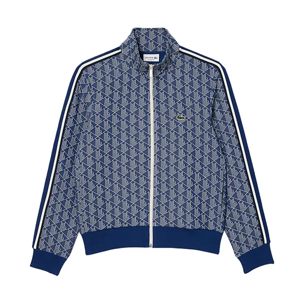 Áo Khoác Nam Lacoste Men's Paris Monogram Zip-Up Sweatshirt SH1368-101 Màu Xanh Navy Size 4 - Thời trang - Vua Hàng Hiệu