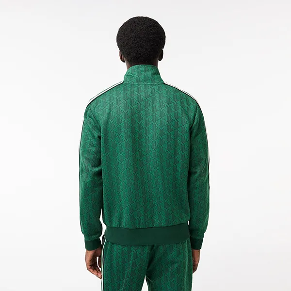 Áo Khoác Nam Lacoste Men's Paris Monogram Zip-Up Sweatshirt SH1368 QIJ Màu Xanh Green Size 3 - Thời trang - Vua Hàng Hiệu