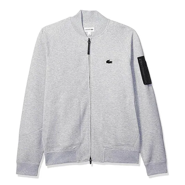 Áo Khoác Nam Lacoste Men's Standard Long Sleeve Milano Uni Sweatshirt Màu Xám Size 2 - Thời trang - Vua Hàng Hiệu