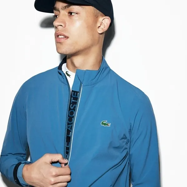 Áo Khoác Nam Lacoste Printed Jacket BH3530 Màu Xanh Blue Size 5 L