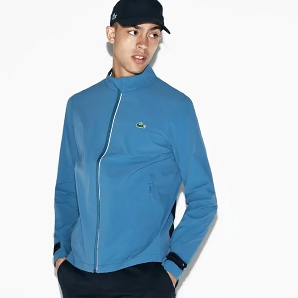Áo Khoác Nam Lacoste Printed Jacket BH3530 Màu Xanh Blue Size 5 L