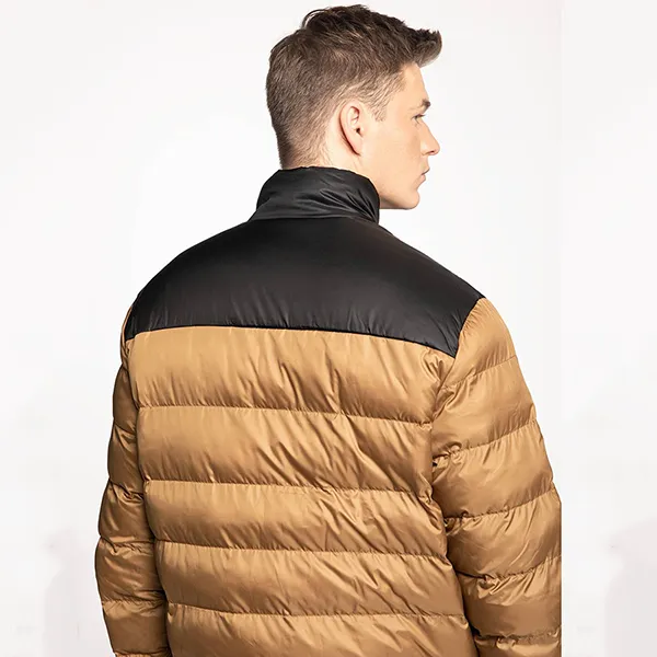 Áo Khoác Nam Lacoste Sport Two-Tone Men's Quilted Winter Jacket BH1549 Màu Nâu/Đen Size 50