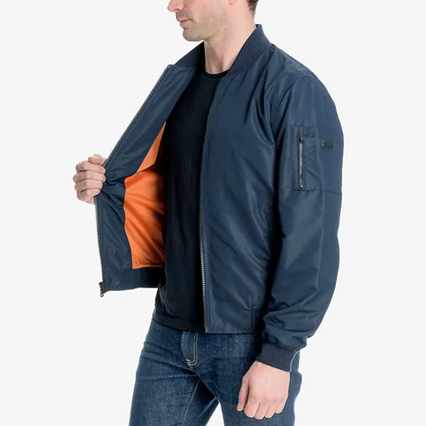 Áo Khoác Nam Michael Kors MK Men's Bomber Jacket MK28288 Màu Xanh Navy Size M
