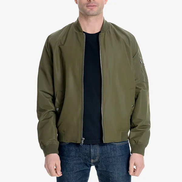 Áo Khoác Nam Michael Kors MK Men's Bomber Jacket MK28288 Màu Xanh Olive Size S