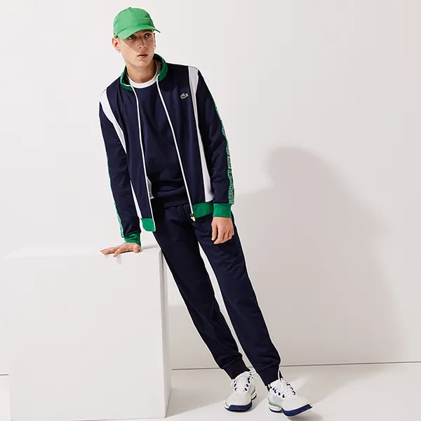 Áo Khoác Nỉ Lacoste Men's Sport Branded Bands Colorblock Zip-Up Jacket SH0860-51 Màu Xanh/Trắng Size 3 - Thời trang - Vua Hàng Hiệu