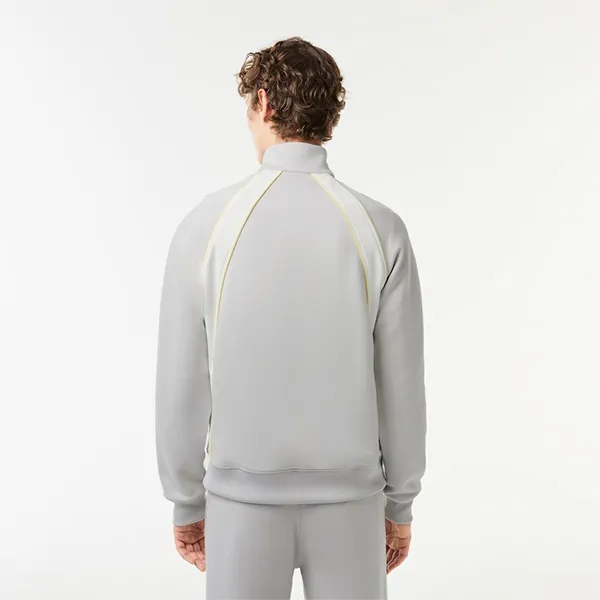 Áo Khoác Nỉ Lacoste Zip-Up Sweatshirt SH5996 VI8 Màu Xám Size 4