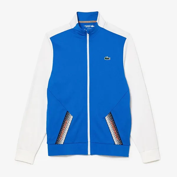 Áo Khoác Nỉ Nam Lacoste Graphic Full Zip Slim Fit Long Sleeve Track Jacket Màu Trắng - Xanh Size 3 - Thời trang - Vua Hàng Hiệu
