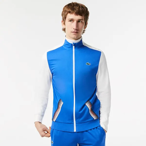 Áo Khoác Nỉ Nam Lacoste Graphic Full Zip Slim Fit Long Sleeve Track Jacket Màu Trắng - Xanh Size 3 - Thời trang - Vua Hàng Hiệu