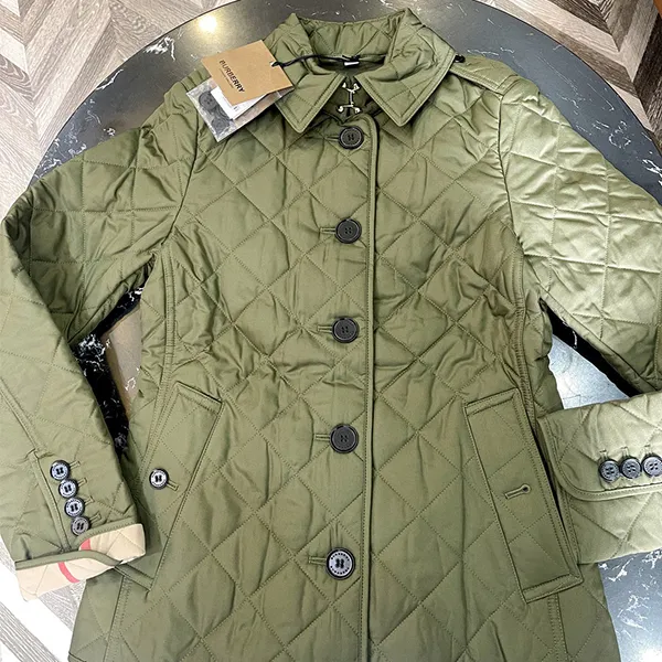 Áo Khoác Nữ Burberry Frankby Quilted Jacket Màu Xanh Rêu - Thời trang - Vua Hàng Hiệu