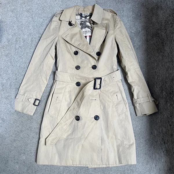 Áo Khoác Nữ Burberry Trench Coat Màu Be Size 2UK