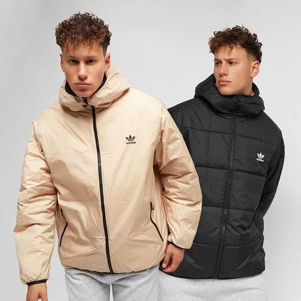 Áo Khoác Phao Nam Adidas Originals Gefutterte Reversible Jacke 2 Mặt Màu Đen Be Size S