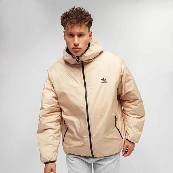 Áo Khoác Phao Nam Adidas Originals Gefutterte Reversible Jacke 2 Mặt Màu Đen Be Size S