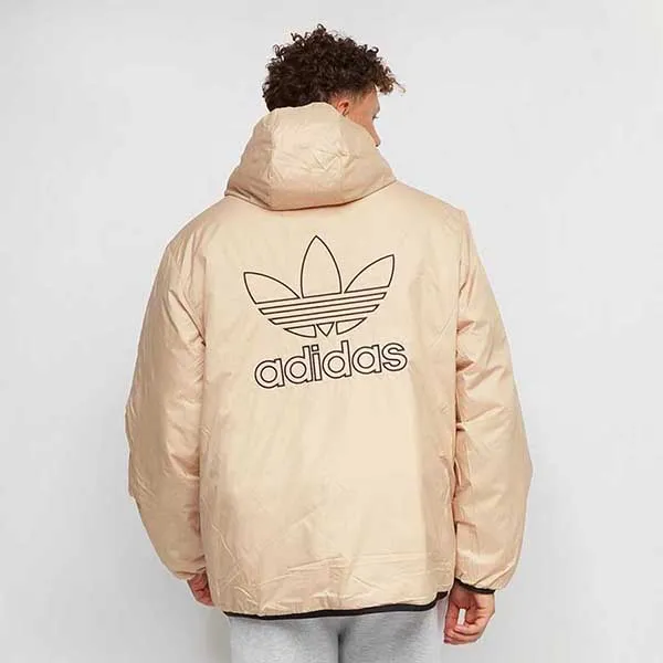Áo Khoác Phao Nam Adidas Originals Gefutterte Reversible Jacke 2 Mặt Màu Đen Be Size S