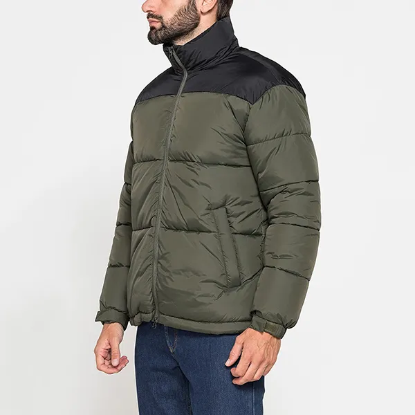 Áo Khoác Phao Nam Carrera Jeans Block Color Padded Down Jacket Over Fit 409C1417X_39H Màu Xanh Green Size L - Thời trang - Vua Hàng Hiệu