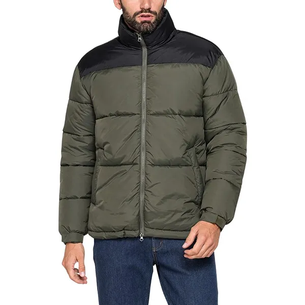 Áo Khoác Phao Nam Carrera Jeans Block Color Padded Down Jacket Over Fit 409C1417X_39H Màu Xanh Green Size L - Thời trang - Vua Hàng Hiệu