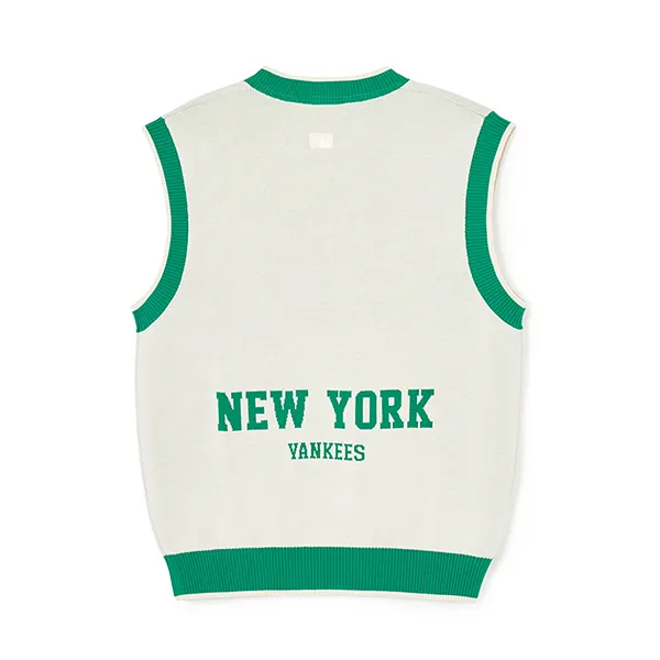 Áo Len Ghi Lê MLB Varsity New York Yankees 3AKPV0341-50CRD Màu Xanh Trắng