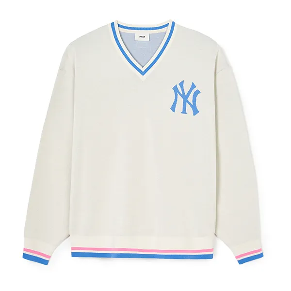 Áo Len MLB Varsity New York Yankees 3AKPV0141-50CRD Màu Kem - Thời trang - Vua Hàng Hiệu