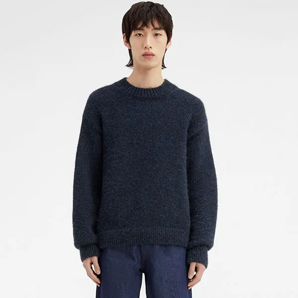 Áo Len Nam Jacquemus Dark Navy With Logo Printed 236KN284/2329390 Màu Xanh Navy