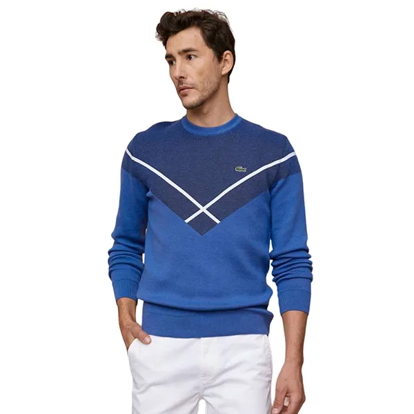 Áo Len Nam Lacoste Men's De Hombre Sweater Màu Xanh Navy Size 3