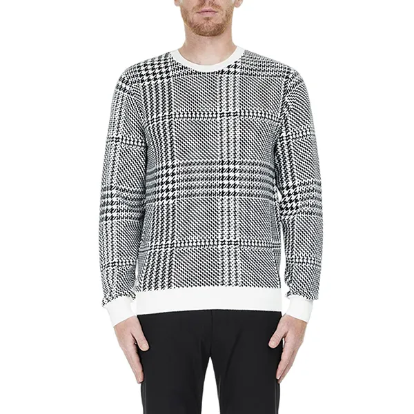 Áo Len Nam Lacoste Men's Sweater AH8388 8LP Màu Đen/Trắng Size 4