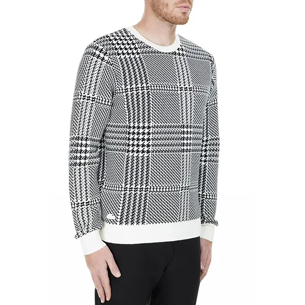 Áo Len Nam Lacoste Men's Sweater AH8388 8LP Màu Đen/Trắng Size 4