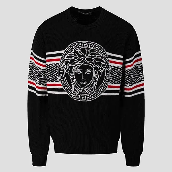 Áo Len Nam Versace Medusa Black With Logo Printed 1007981 1A05695 1B000 Màu Đen Size 48 - Thời trang - Vua Hàng Hiệu