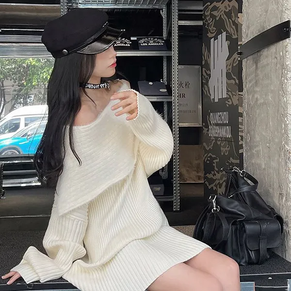 Áo Len Nữ Le Dépaysement Paris Màu Trắng Kem Size S