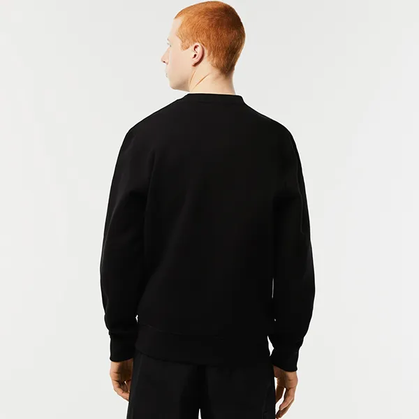 Áo Nỉ Nam Lacoste Classic Fit Logo Stripe Flannel Sweater SH5073 031 Màu Đen Size 4 - Thời trang - Vua Hàng Hiệu